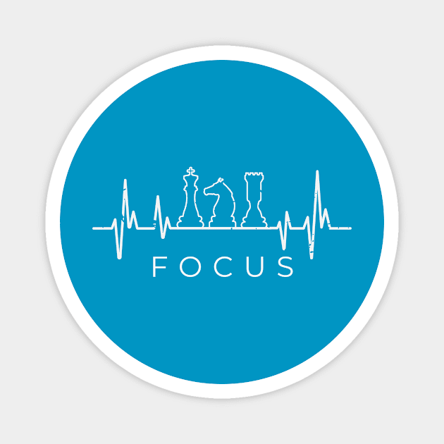 Chess Focus Heartbeat Magnet by RefinedApparelLTD